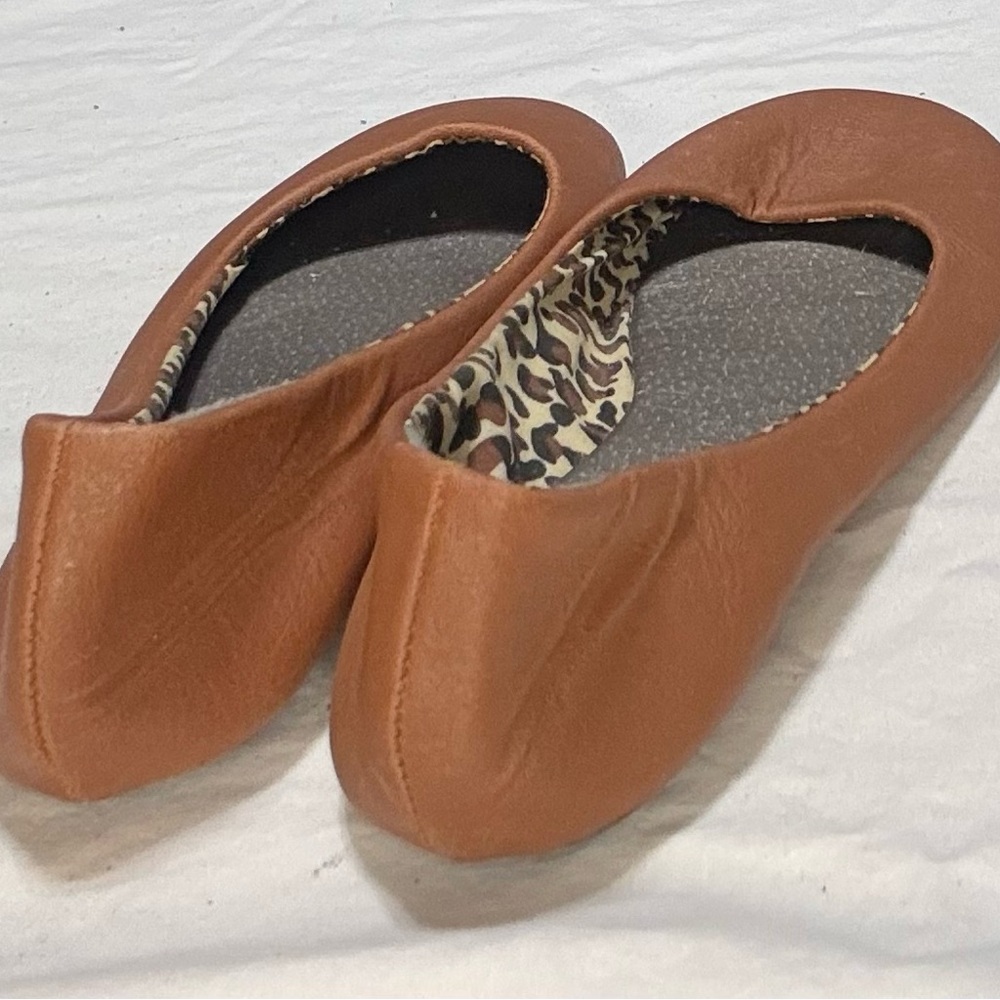 Brown Leather Women's Flats - Picture 6 of 6